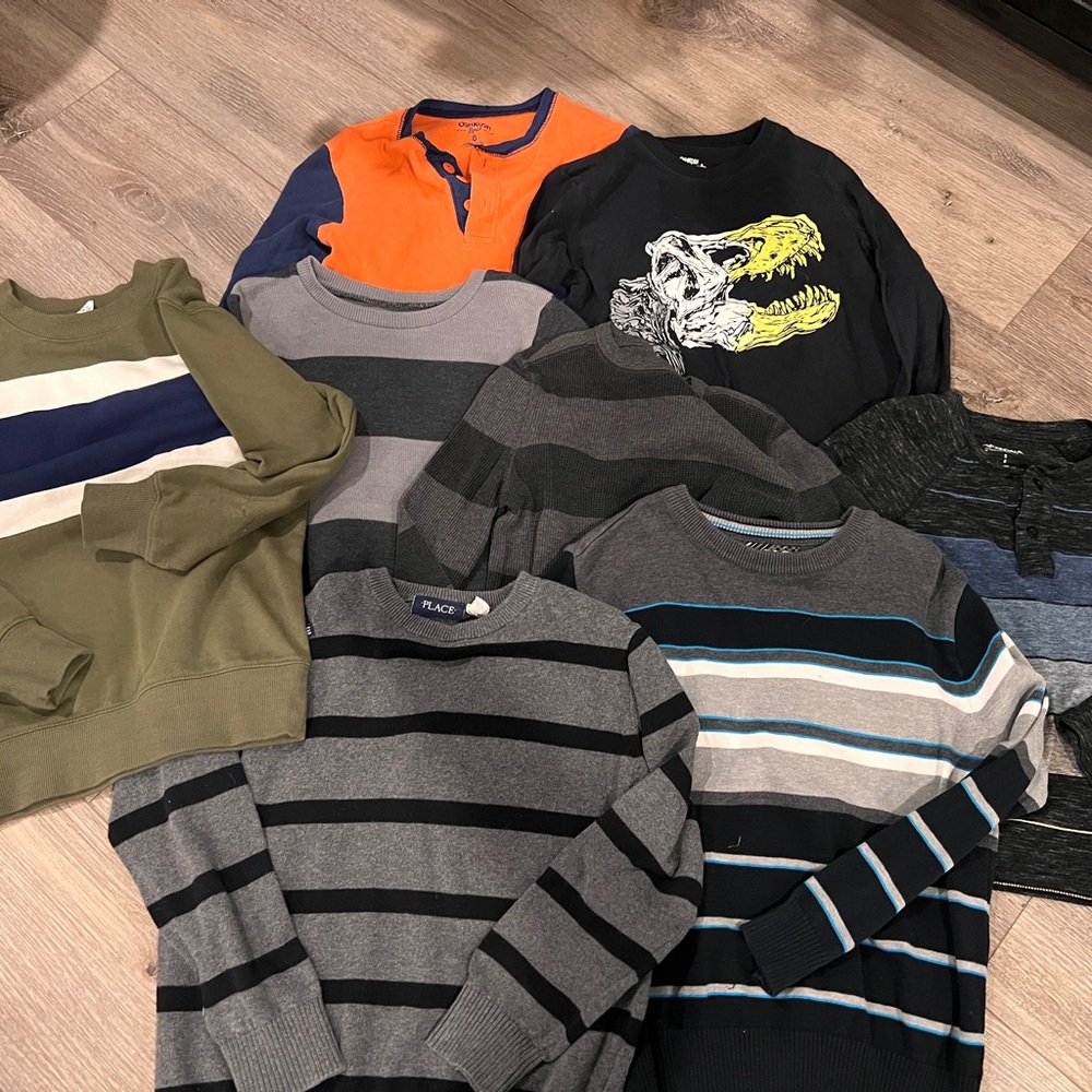 Boys sweater and long sleeve LOT BUNDLE size 7/8 medium